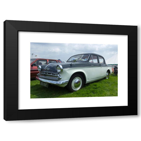 1960's Image Collection by Steven Bennett - Black Modern Wood Framed Art Print Titled: Hillman Minx. Chipping Steam Fair 2016.