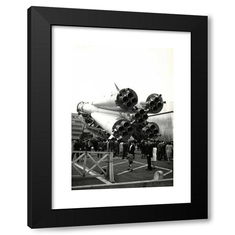 1960's Image Collection by colaimages - Black Modern Wood Framed Art Print Titled: The exhausts of a Boctok rocket, USSR