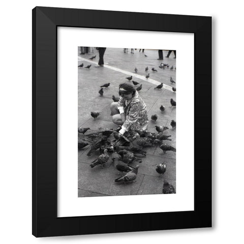 1960's Image Collection by Allan Cash Picture Library - Black Modern Wood Framed Art Print Titled: Piegeons
