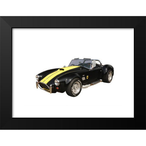 1960's Image Collection by Stan Rohrer - Black Modern Wood Framed Art Print Titled: Auto- 1964 AC Cobra. Ford Shelby Cobra 427. Black with Yellow.