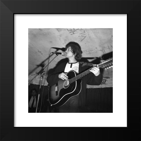 1960's Image Collection by Photo 12 - Black Modern Wood Framed Art Print Titled: French singer Michel Polnareff on the stage of the Golf-Drouot in Paris. November 1965 Photo AndrÃ© Crudo