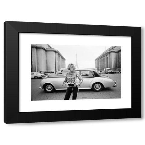 1960's Image Collection by Photo 12 - Black Modern Wood Framed Art Print Titled: French actress Mireille Darc Place du TrocadÃ©ro-et-du-11-Novembre in Paris. November 1967 Photo Michael Holtz