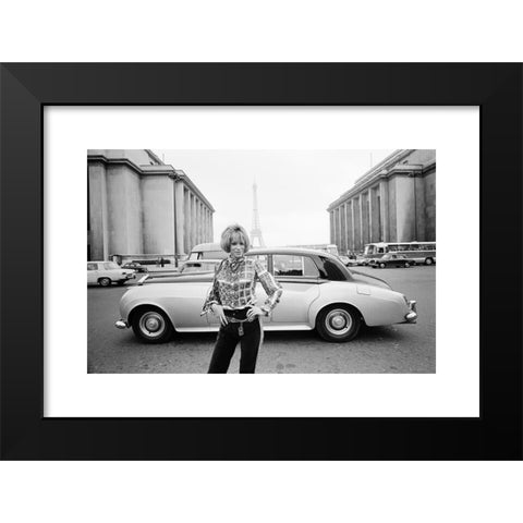 1960's Image Collection by Photo 12 - Black Modern Wood Framed Art Print Titled: French actress Mireille Darc Place du TrocadÃ©ro-et-du-11-Novembre in Paris. November 1967 Photo Michael Holtz