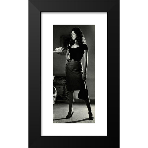 1960's Image Collection by colaimages - Black Modern Wood Framed Art Print Titled: Sexy girl teasing, Italy 1960s