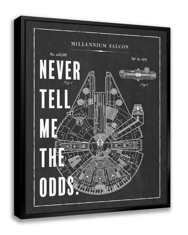 Never Tell Me The Odds - Star Bars Wars - by Artsy Quotes