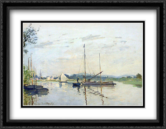 Argenteuil, 1872 28x22 Black Ornate Wood Framed Art Print Poster with Double Matting by Monet, Claude