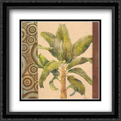 Parlor Palm I 28x28 Black Ornate Wood Framed Art Print Poster with Double Matting by Brent, Paul