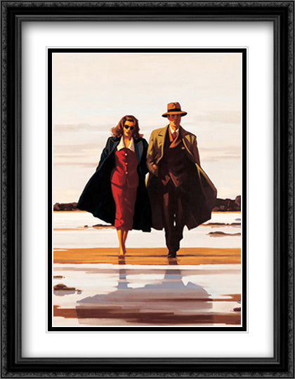 The Road to Nowhere 24x32 Black Ornate Wood Framed Art Print Poster with Double Matting by Vettriano, Jack