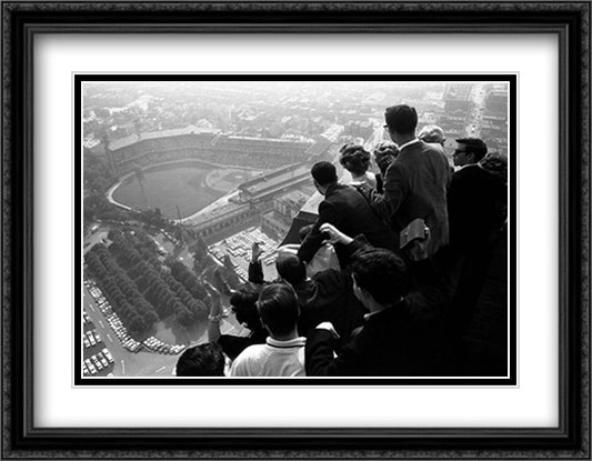 World Series, Pittsburgh, 1960 32x26 Black Ornate Wood Framed Art Print Poster with Double Matting by Silk, George