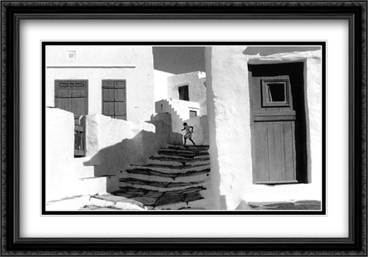 Sifnos, Greece 1961 32x24 Black Ornate Wood Framed Art Print Poster with Double Matting by Bresson, Henri Cartier