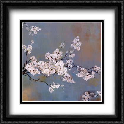 Ode to Spring II 23x23 Black Ornate Wood Framed Art Print Poster with Double Matting by Jensen, Asia