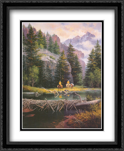 Lure of Rockies 24x30 Black Ornate Wood Framed Art Print Poster with Double Matting by Sorenson, Jack