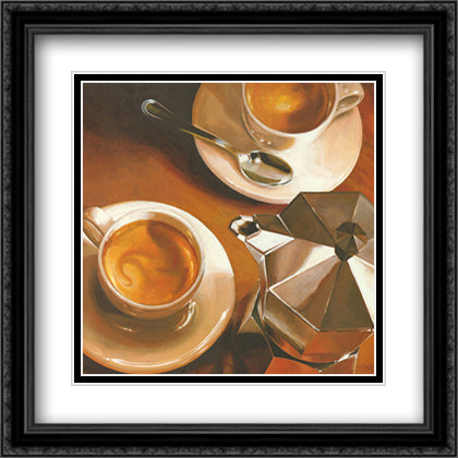 Intermezzo 24x24 Black Ornate Wood Framed Art Print Poster with Double Matting by Landi