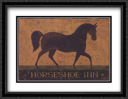 Horseshoe Inn 28x22 Black Ornate Wood Framed Art Print Poster with Double Matting by Kimble, Warren