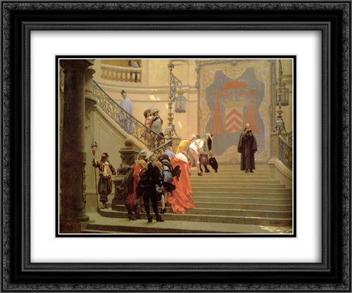 L'Eminence Grise 24x20 Black Ornate Wood Framed Art Print Poster with Double Matting by Gerome, Jean Leon