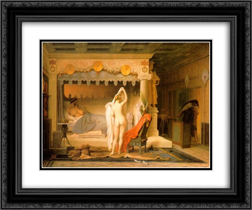 King Candaules 24x20 Black Ornate Wood Framed Art Print Poster with Double Matting by Gerome, Jean Leon