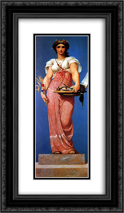 Decoration 14x24 Black Ornate Wood Framed Art Print Poster with Double Matting by Gerome, Jean Leon