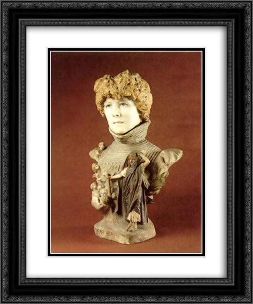 Sarah Bernhardt 20x24 Black Ornate Wood Framed Art Print Poster with Double Matting by Gerome, Jean Leon