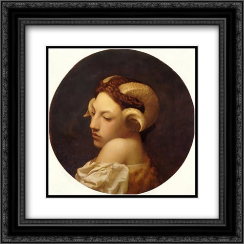 The Bacchante 20x20 Black Ornate Wood Framed Art Print Poster with Double Matting by Gerome, Jean Leon