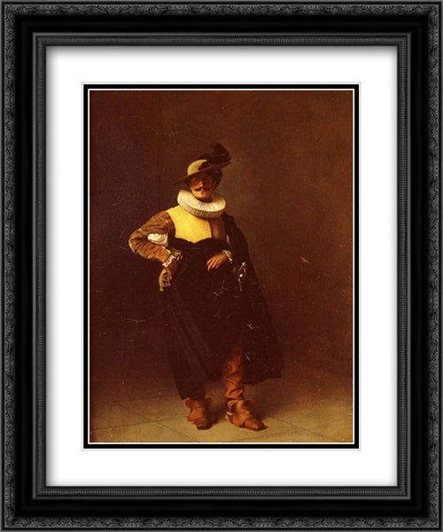 Notable Person - Louis XIII 20x24 Black Ornate Wood Framed Art Print Poster with Double Matting by Gerome, Jean Leon