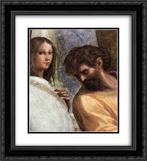 The School of Athens [detail: 5] 20x22 Black Ornate Wood Framed Art Print Poster with Double Matting by Raphael