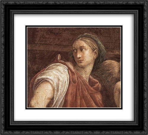 The Sibyls [detail: 1] 22x20 Black Ornate Wood Framed Art Print Poster with Double Matting by Raphael