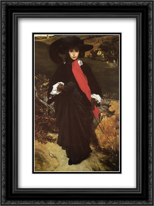 May Sartoris 18x24 Black Ornate Wood Framed Art Print Poster with Double Matting by Leighton, Frederic