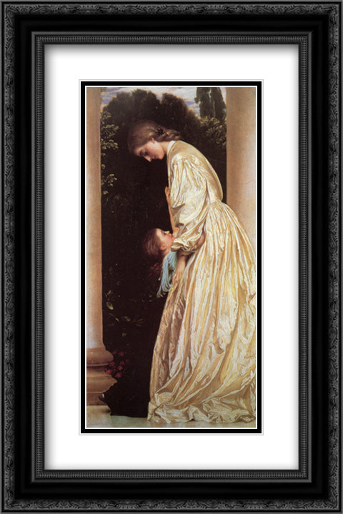 Sisters 16x24 Black Ornate Wood Framed Art Print Poster with Double Matting by Leighton, Frederic