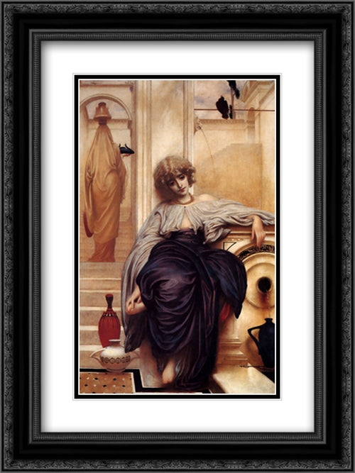 Lieder Ohne Worte 18x24 Black Ornate Wood Framed Art Print Poster with Double Matting by Leighton, Frederic