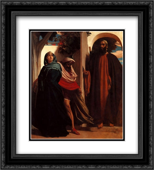 Unknown 20x22 Black Ornate Wood Framed Art Print Poster with Double Matting by Leighton, Frederic