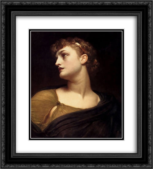 Clytemnestra 20x22 Black Ornate Wood Framed Art Print Poster with Double Matting by Leighton, Frederic