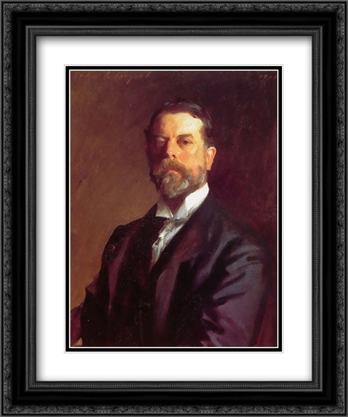 Self Portrait 20x24 Black Ornate Wood Framed Art Print Poster with Double Matting by Sargent, John Singer