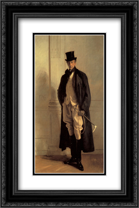 Lord Ribblesdale 16x24 Black Ornate Wood Framed Art Print Poster with Double Matting by Sargent, John Singer