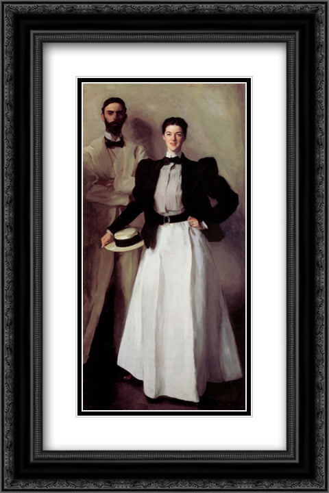 Mr. and Mrs. Isaac Newton Phelps Stokes 16x24 Black Ornate Wood Framed Art Print Poster with Double Matting by Sargent, John Singer