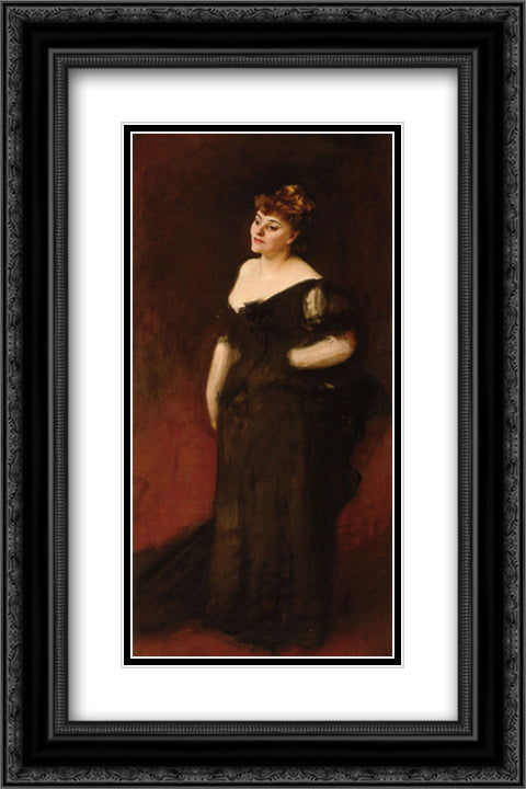 Portrait of Mrs Harry Vane Milbank 16x24 Black Ornate Wood Framed Art Print Poster with Double Matting by Sargent, John Singer