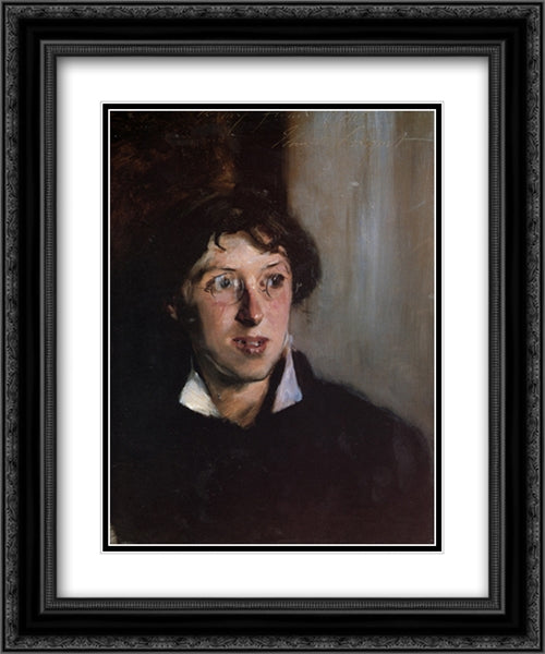 Vernon Lee 20x24 Black Ornate Wood Framed Art Print Poster with Double Matting by Sargent, John Singer