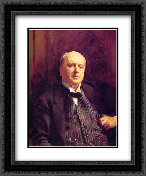 Henry James 20x24 Black Ornate Wood Framed Art Print Poster with Double Matting by Sargent, John Singer