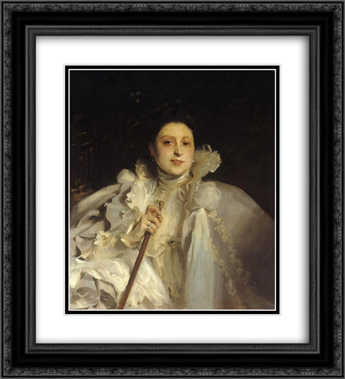 Countess Laura Spinola Nunez del Castillo 20x22 Black Ornate Wood Framed Art Print Poster with Double Matting by Sargent, John Singer