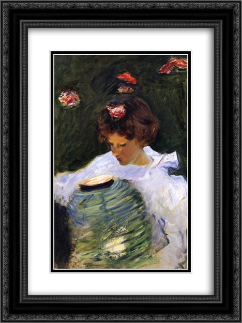 Dorothy Barnard 18x24 Black Ornate Wood Framed Art Print Poster with Double Matting by Sargent, John Singer