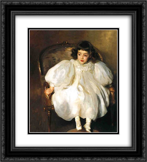 Expectancy 20x22 Black Ornate Wood Framed Art Print Poster with Double Matting by Sargent, John Singer