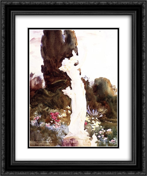 Garden Fantasy 20x24 Black Ornate Wood Framed Art Print Poster with Double Matting by Sargent, John Singer