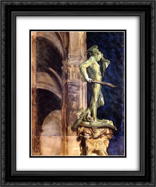 Perseus by Night 20x24 Black Ornate Wood Framed Art Print Poster with Double Matting by Sargent, John Singer