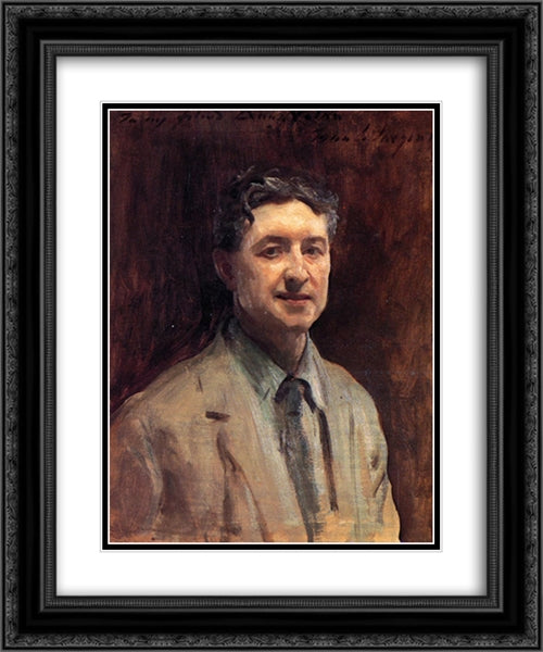 Portrait of Daniel J. Nolan 20x24 Black Ornate Wood Framed Art Print Poster with Double Matting by Sargent, John Singer