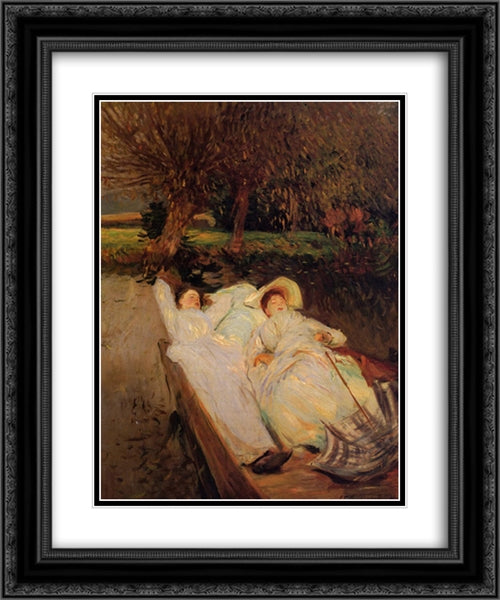 St. Martin's Summer 20x24 Black Ornate Wood Framed Art Print Poster with Double Matting by Sargent, John Singer