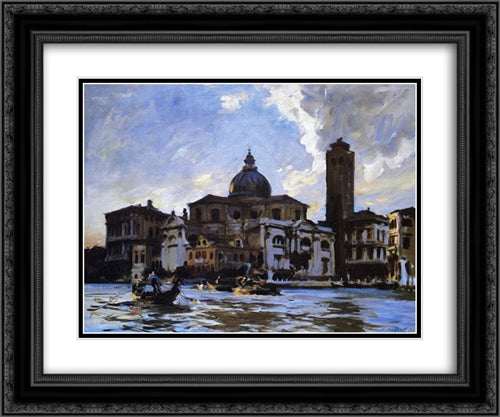 Venice, Palazzo Labia 24x20 Black Ornate Wood Framed Art Print Poster with Double Matting by Sargent, John Singer