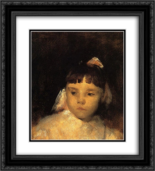 Violet Sargent 20x22 Black Ornate Wood Framed Art Print Poster with Double Matting by Sargent, John Singer