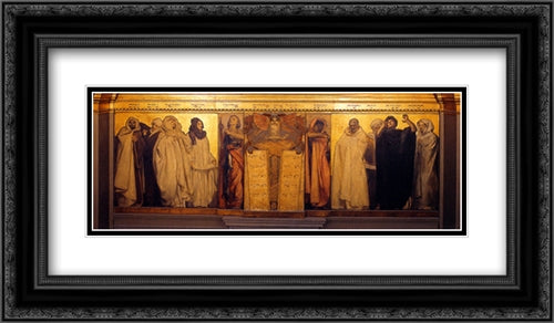 Frieze of Prophets 24x14 Black Ornate Wood Framed Art Print Poster with Double Matting by Sargent, John Singer