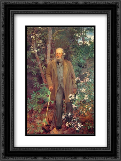 Frederick Law Olmsted 18x24 Black Ornate Wood Framed Art Print Poster with Double Matting by Sargent, John Singer