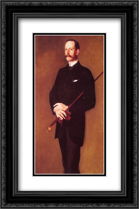 Brigadier Archibald Campbell Douglas Dick 16x24 Black Ornate Wood Framed Art Print Poster with Double Matting by Sargent, John Singer