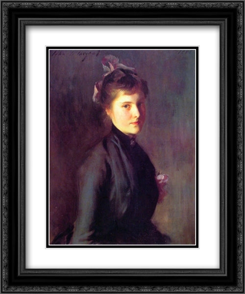 Violet 20x24 Black Ornate Wood Framed Art Print Poster with Double Matting by Sargent, John Singer